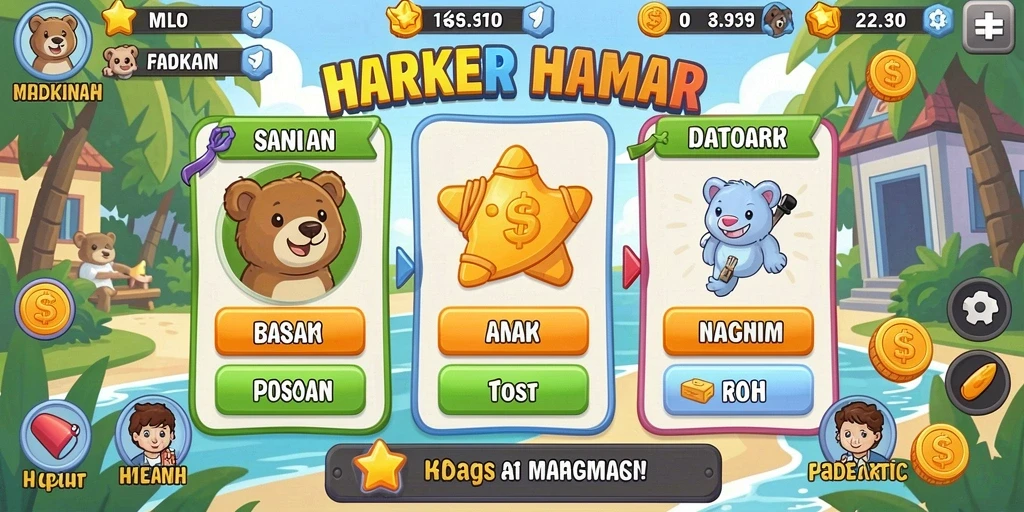 Level permainan yang menantang dan seru.
