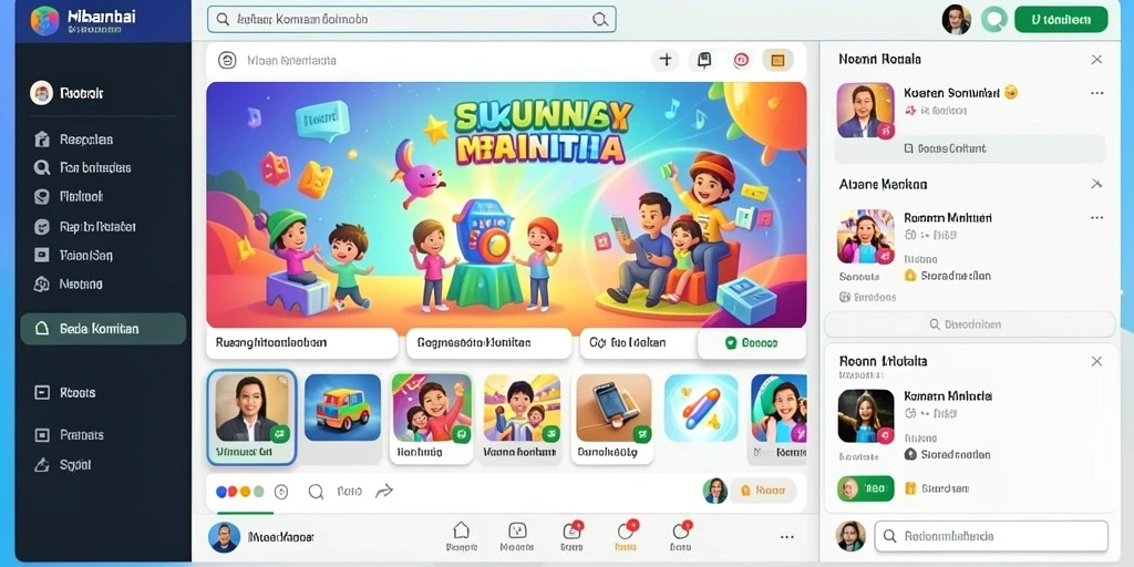 Ilustrasi level yang colorful dan dinamis.