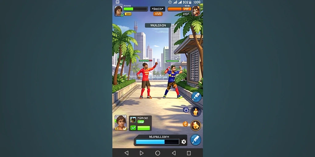Screenshot dari tim pemain yang sedang berkolaborasi.