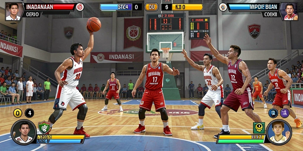 Screenshot pengalaman bermain dalam mode pertandingan.